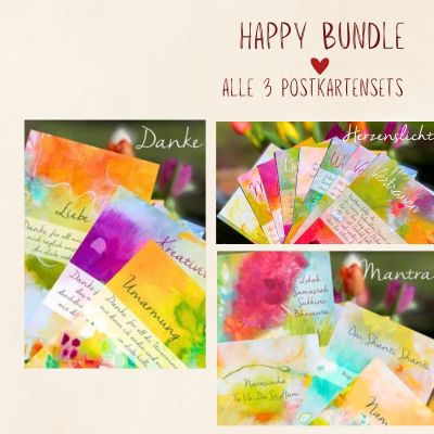 3 Postkarten-Sets im Bundle
