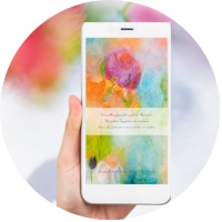 Handyhintergrund Rose rundes Bild