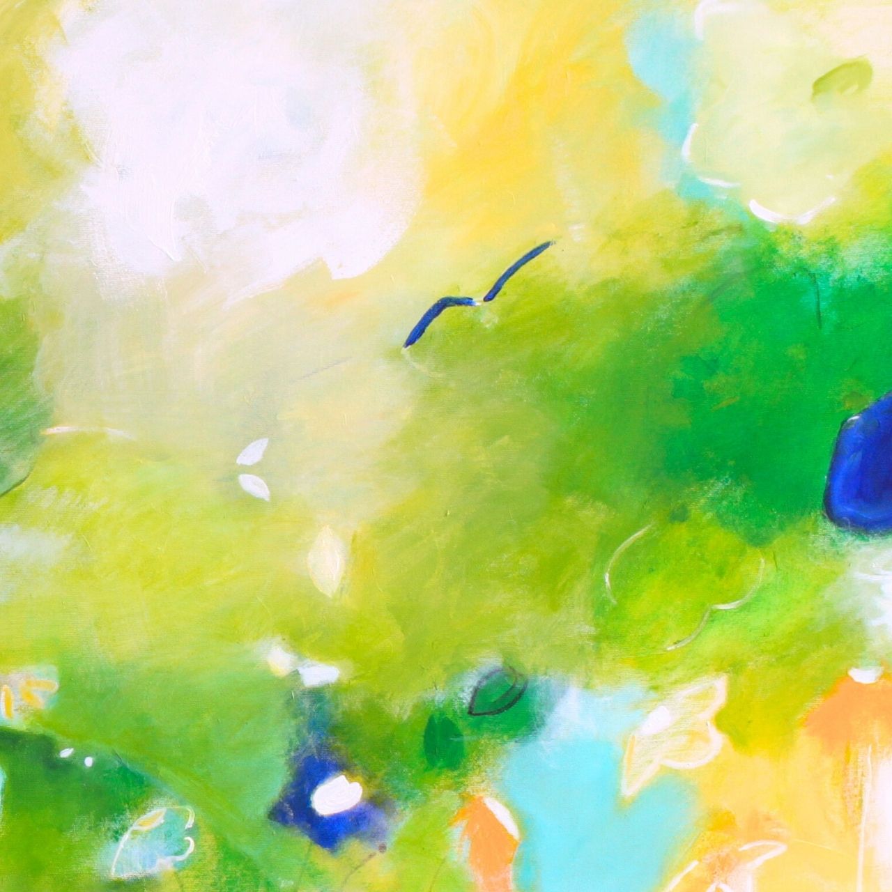 "Gesang der Sommerwiese" Original 100x100cm – Bild 4