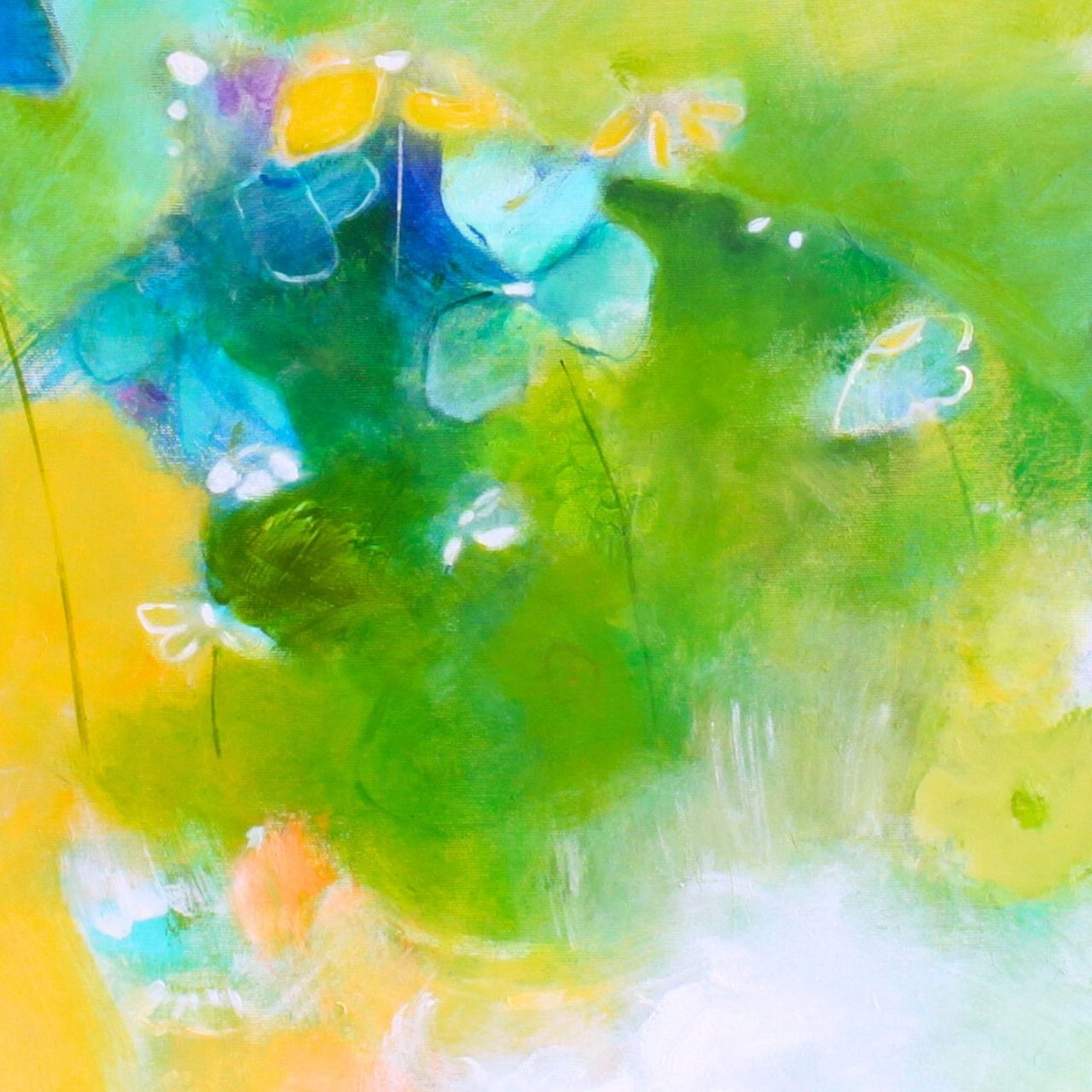 "Gesang der Sommerwiese" Original 100x100cm – Bild 5