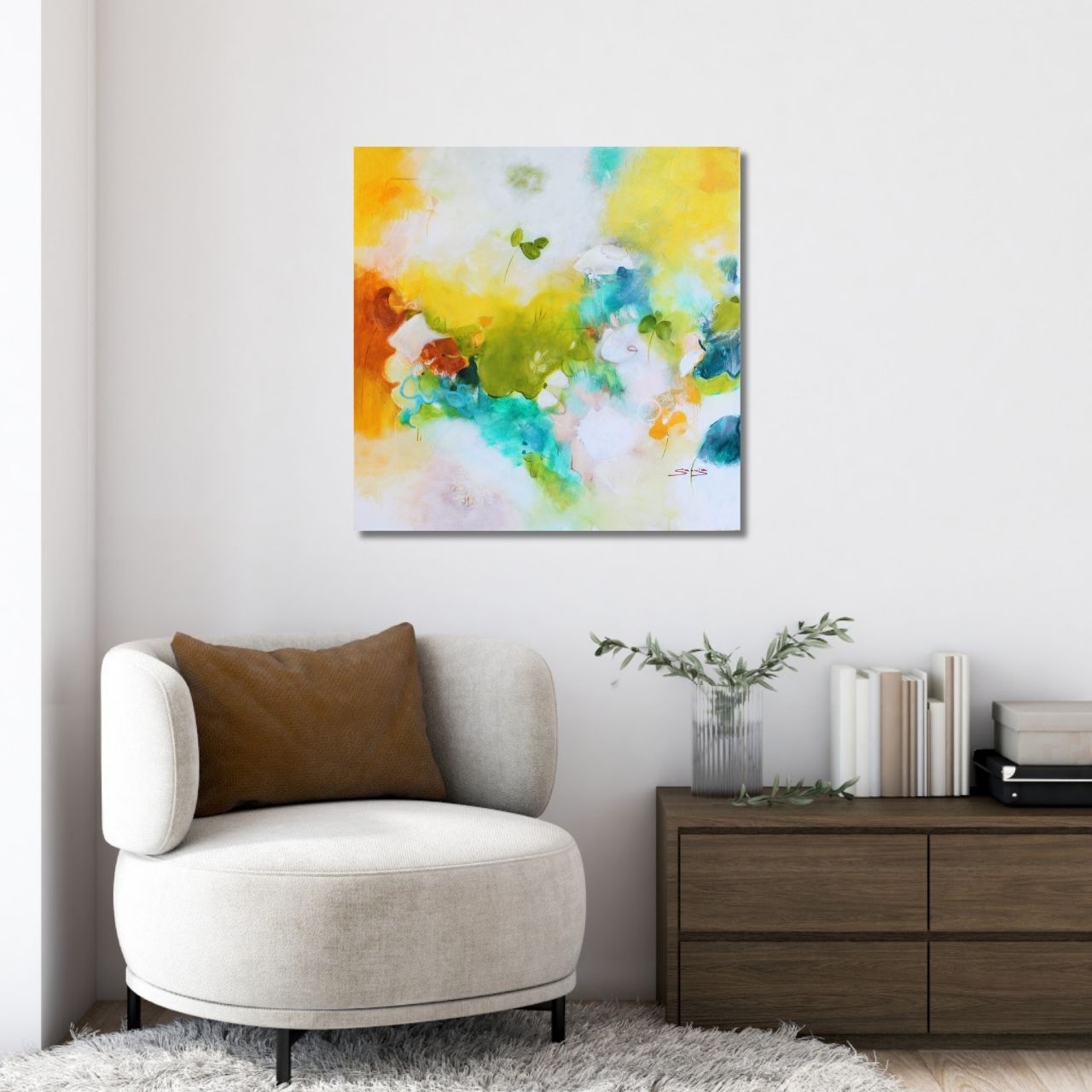 "Zwischen Moos und Magie" Original 80x80cm