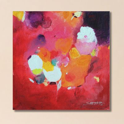 "Geborgen in der Erde" Original 20x20cm