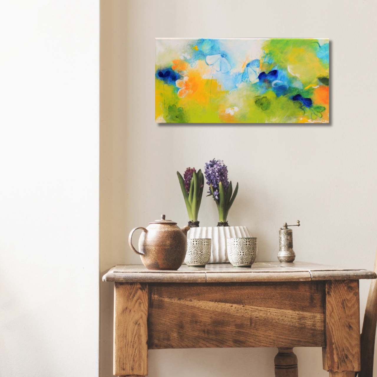 "Ein Augenblick voll Blüte" Original 40x20cm – Bild 4