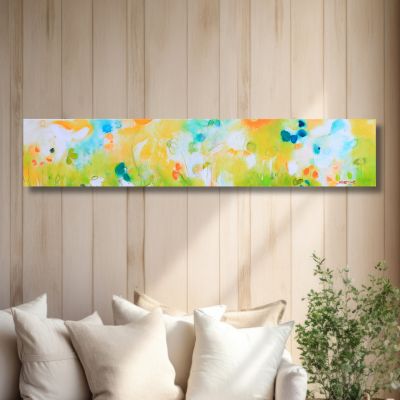 "Spaziergang über Wiesen " Original 100x20cm