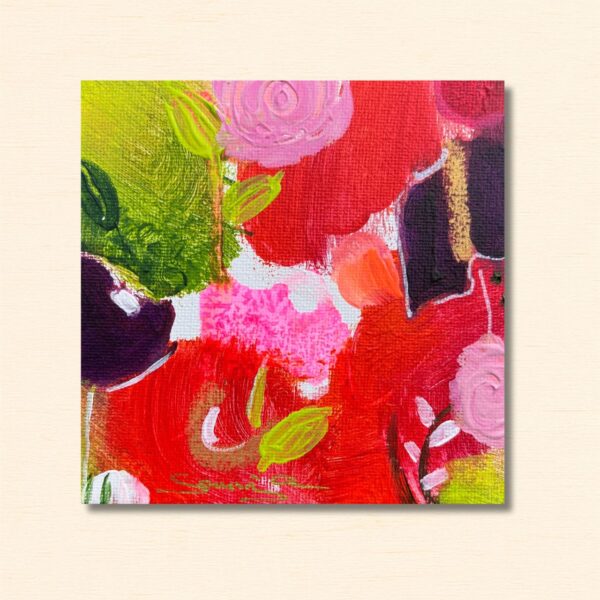 "Rosenkuss 3" Original 10x10cm