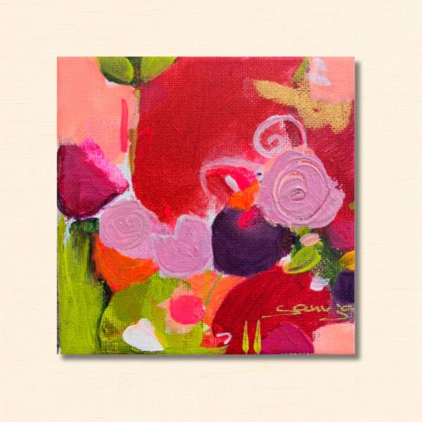 "Rosenkuss 1" Original 10x10cm