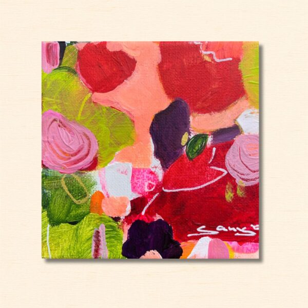 "Rosenkuss 4" Original 10x10cm