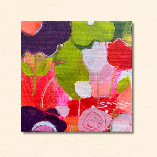 "Rosenkuss 2" Original 10x10cm