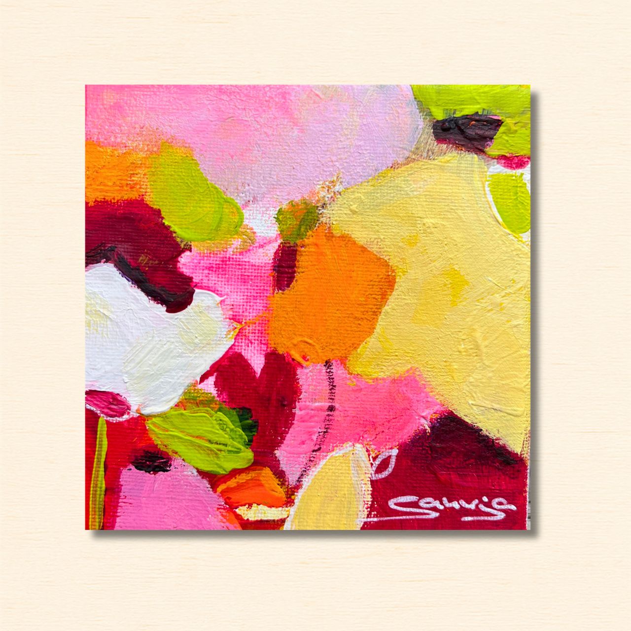 "Sommerfunkeln 1" Original 10x10cm