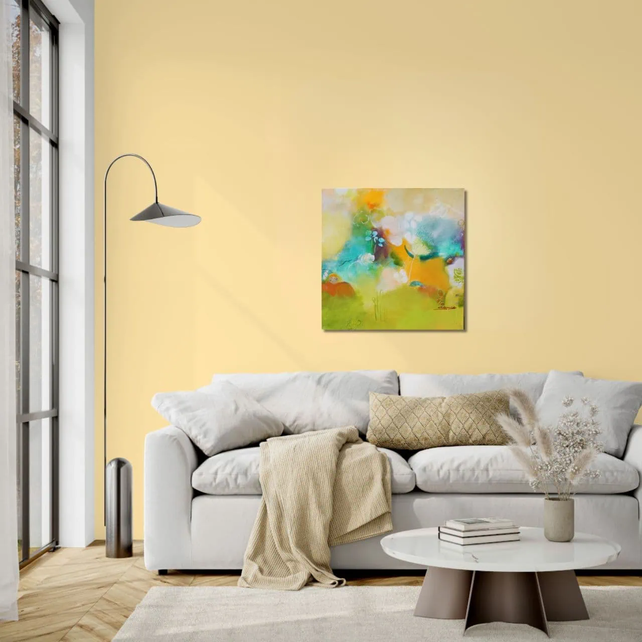 "Grüne Welten 2" Original 40x40cm – Bild 2