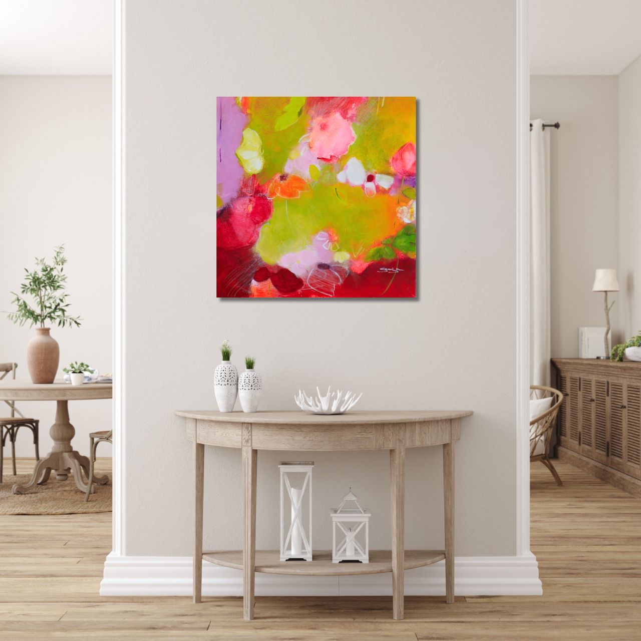 "Leicht verwildert" Original 60x60cm – Bild 3